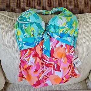 Bleu Rod Beattie Multicolor Floral Swimsuit